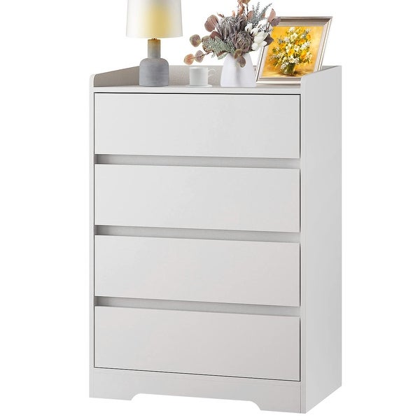 Dresser for Bedroom with 4 Drawers， Chest of Drawers， Clothes Storage Closet Organizer Sideboard Buffet Cabinet， Modern Dresser - - 37668846