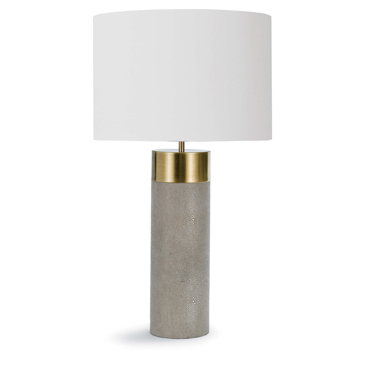 HARLOW IVORY GREY SHAGREEN LAMP