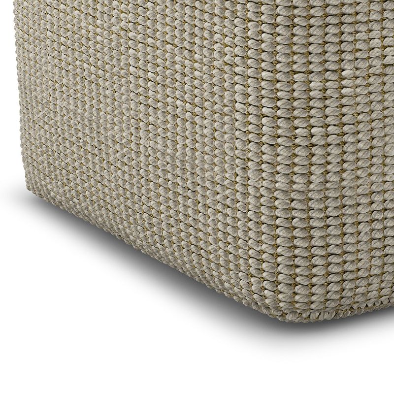 Simpli Home Zelma Square Woven Indoor / Outdoor Pouf