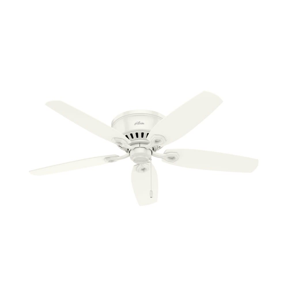 Hunter Builder Ceiling Fan 52 LED Indoor Snow White/Light Oak ;