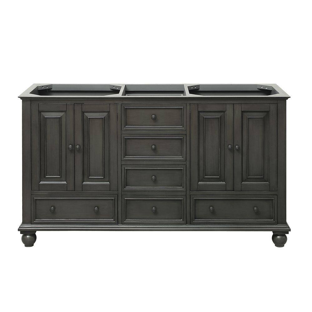 Avanity Thompson 60 in. W x 21 in. D x 34 in. H Vanity Cabinet in Charcoal Glaze THOMPSON-V60-CL