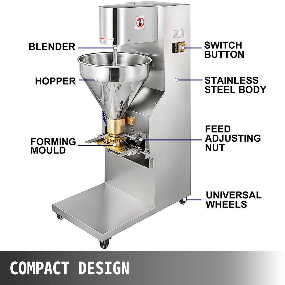 VEVOR Commercial Meatball Forming Machine 1100 Watt Meatball Maker Machine Electric Beef Pork Ball Making Tool with Models RWJLS1100WM000001V1