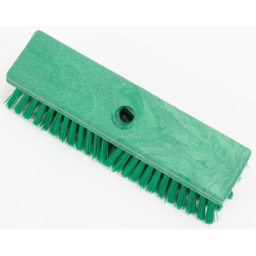 CFS Brands Sparta 10 in. Green Polypropylene Deck Scrub Brush (6-Pack) 41722EC09