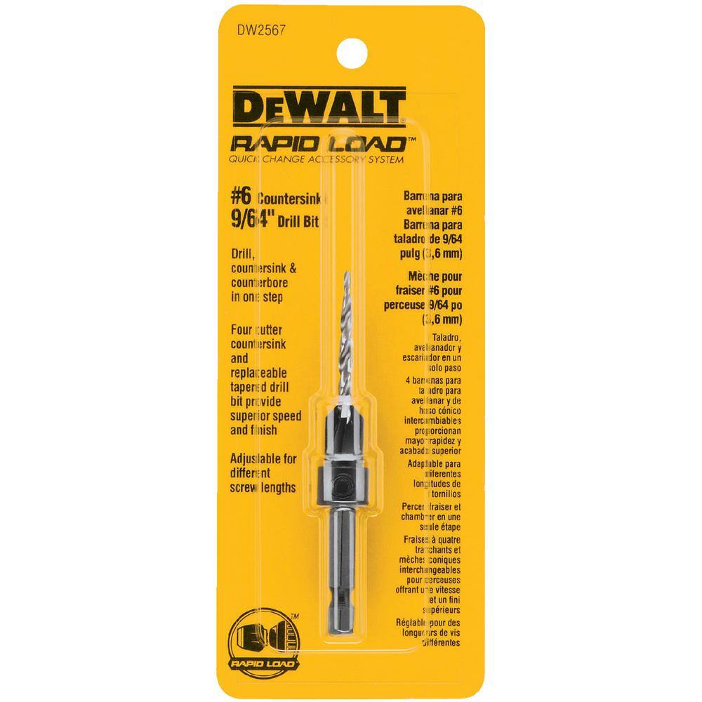 DW #6 964 in. High Speed Steel Countersink Drill Bit DW2567