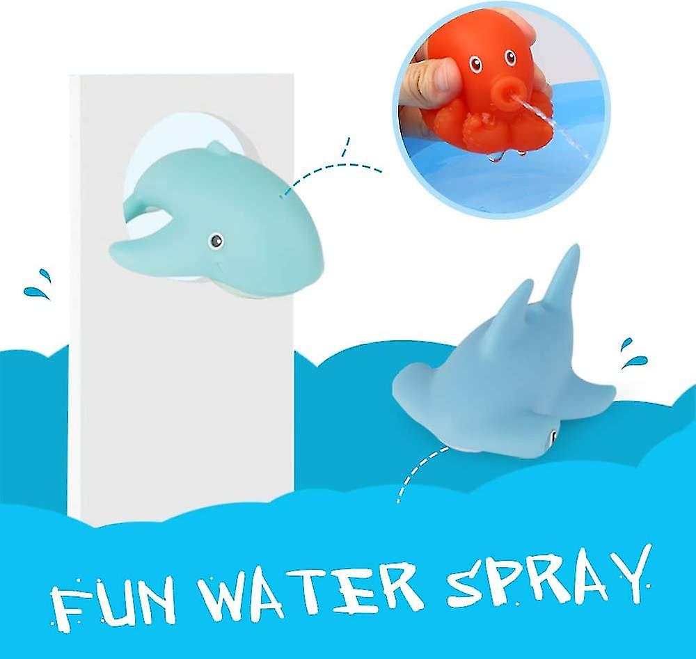 Baby Shark Bath Toys. Water Spray Bathtub Toys. Squeeze Bath Toys. Swimming Pool Toys， Beach Toys