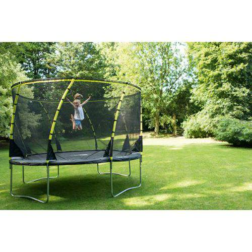 Plum Play Whirlwind 14and#8242; Trampoline， with Safety Enclosure， Black/Green