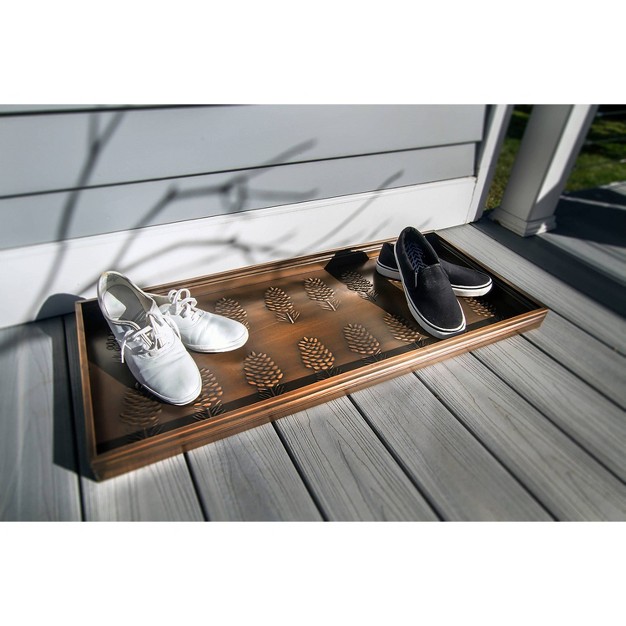 Pine Cones Copper Finish Multi purpose Boot Tray Good Directions