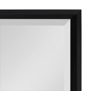 Kate and Laurel Calter 23.5 in. W x 35.5 in. H Framed Rectangular Beveled Edge Bathroom Vanity Mirror in Black 212972