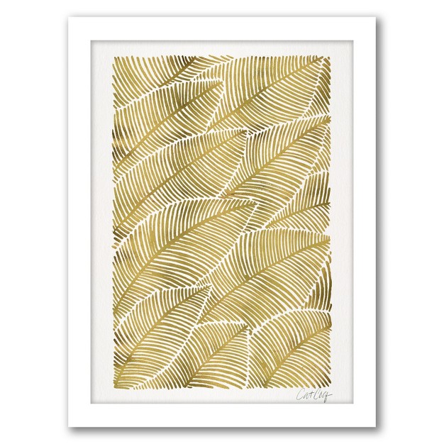 Americanflat Botanical Minimalist Tropical Gold By Cat Coquillette Framed Print Wall Art