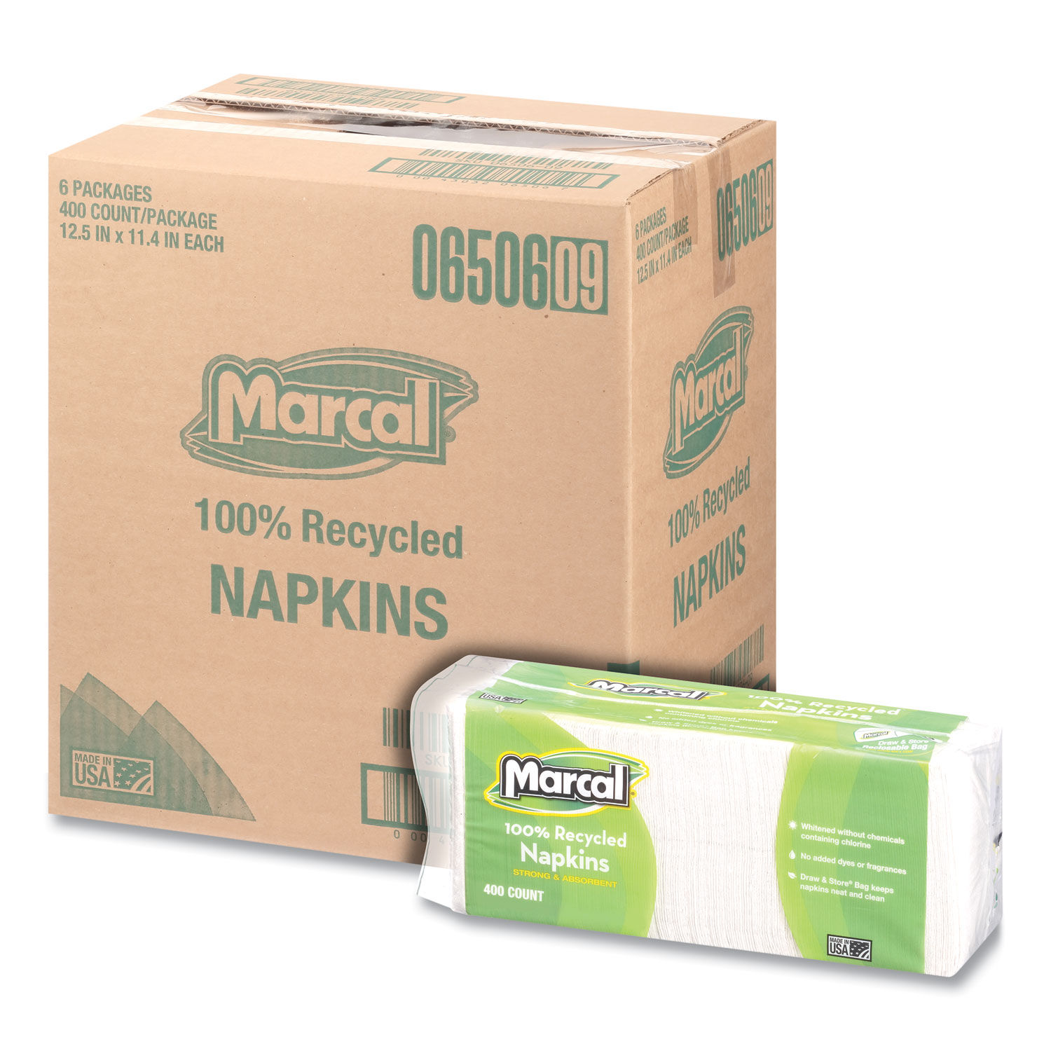 100% Recycled Lunch Napkins by Marcalandreg; MRC6506PK