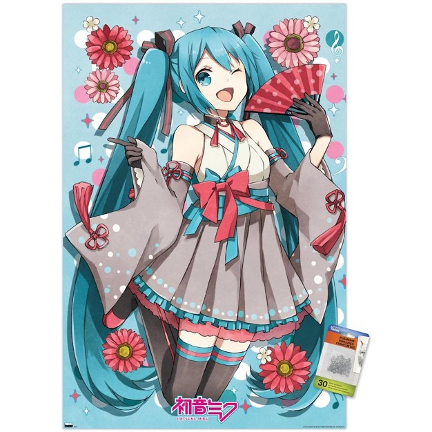 Trends International Hatsune Miku Fan Unframed Wall Poster Prints