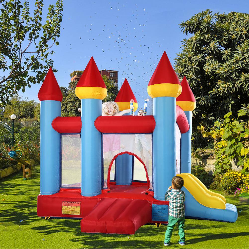 TOBBI Inflatable Jumping Castle Bounce House Blow Up Kids Bouncer Playhouse with Slide TH17M0543