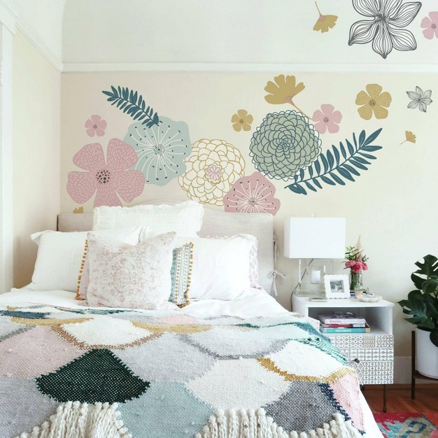 Perennial Blooms Peel And Stick Giant Wall Decal Roommates