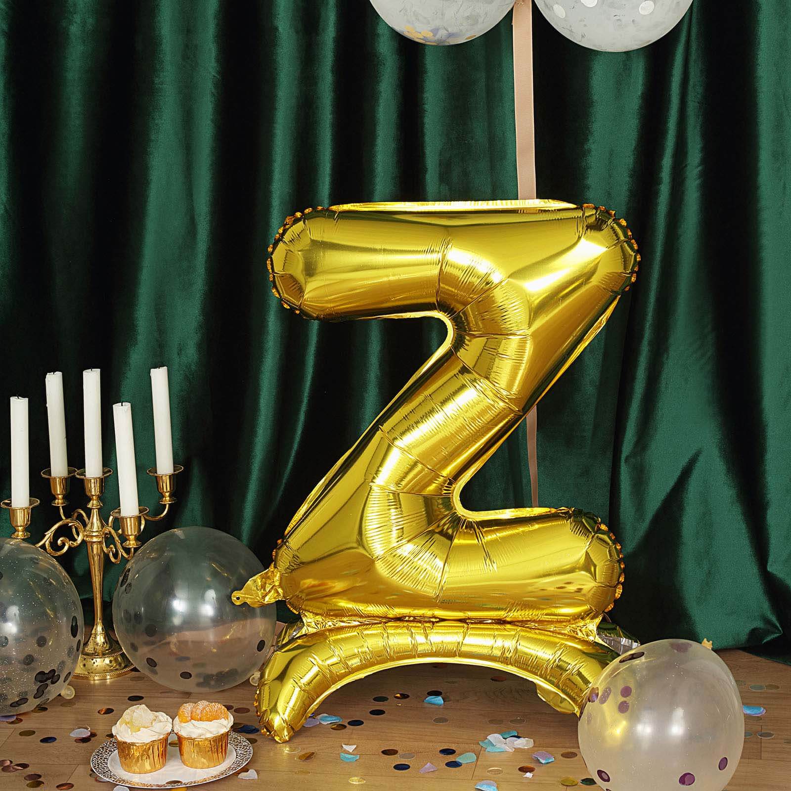 Gold Self Standing Helium/Air Mylar Foil Letter and Number Balloons 27