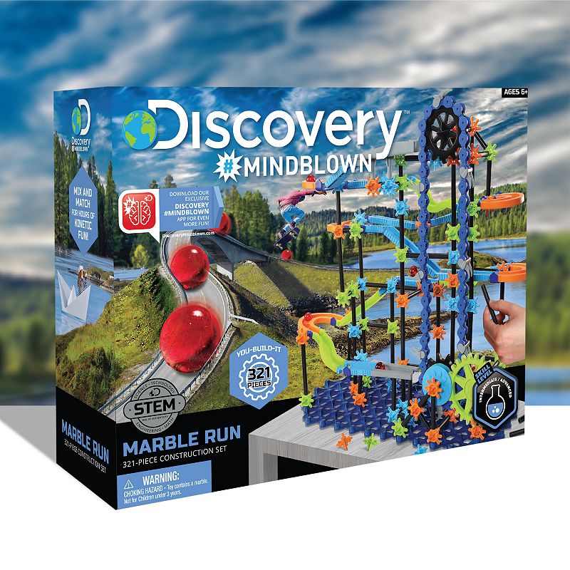 Discovery #Mindblown Toy Marble Run 321-piece Construction Set