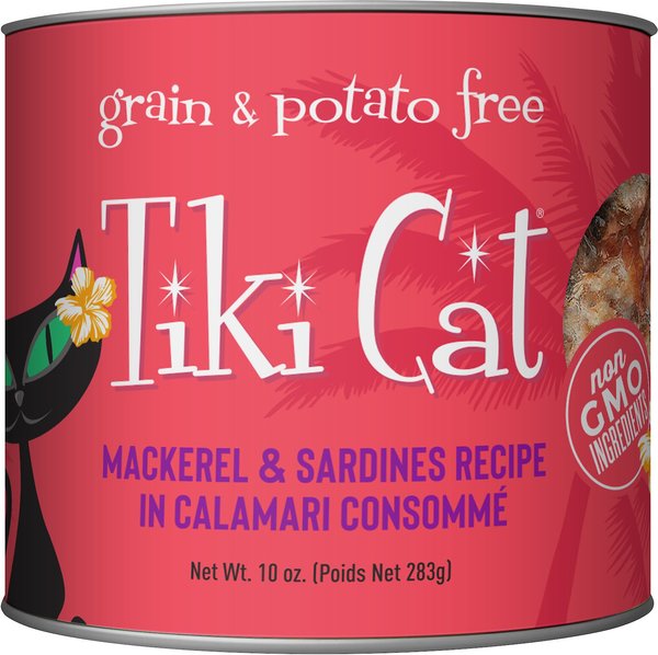 Tiki Cat Makaha Grill Mackerel and Sardine in Calamari Consomme Grain-Free Canned Cat Food