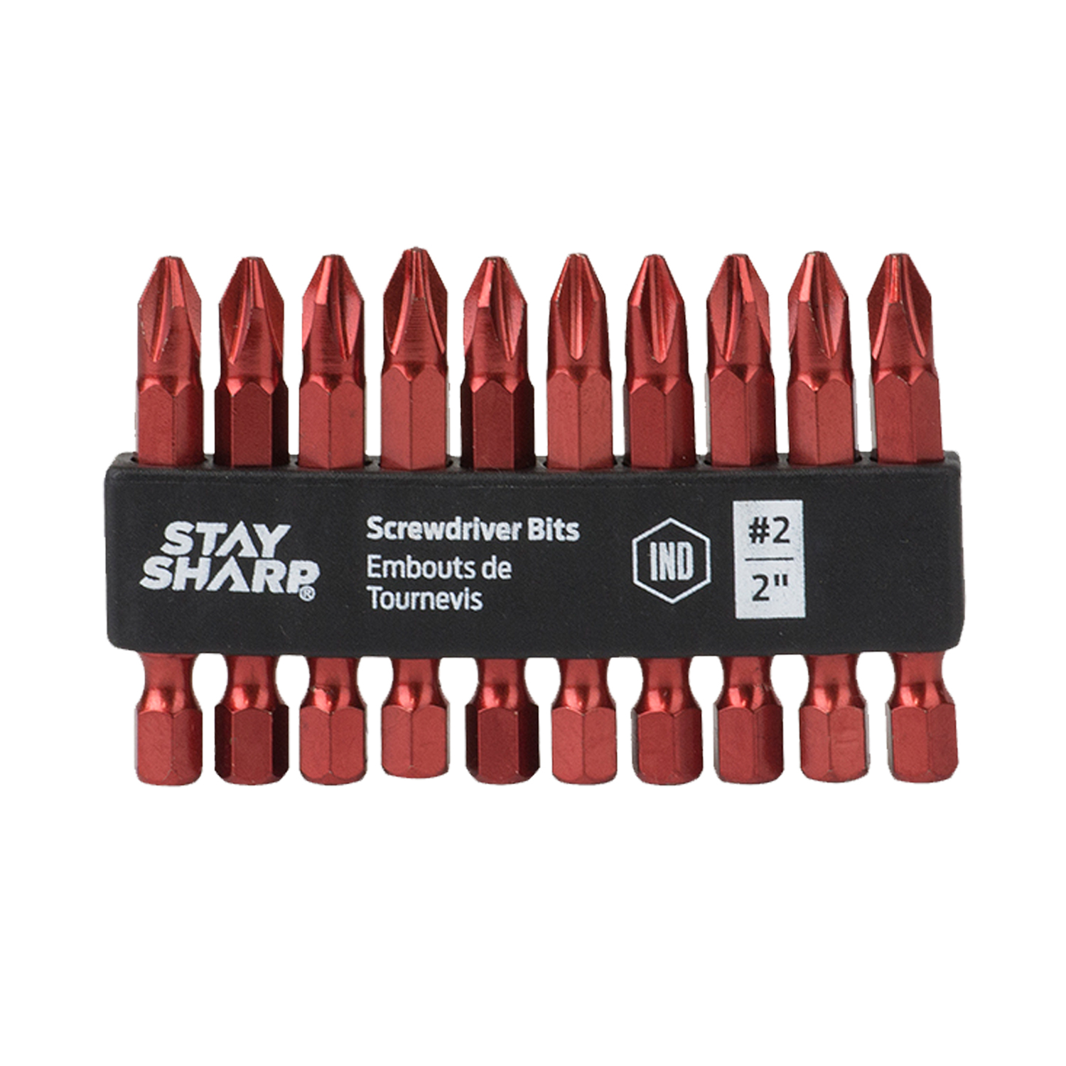 Stay Sharp Phillips #2 X 2 in. L Colored Coded Screwdriver Bit 10 pk