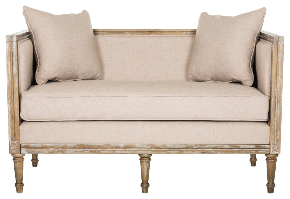 Leandra Rustic French Country Settee   Traditional   Loveseats   by HedgeApple  Houzz