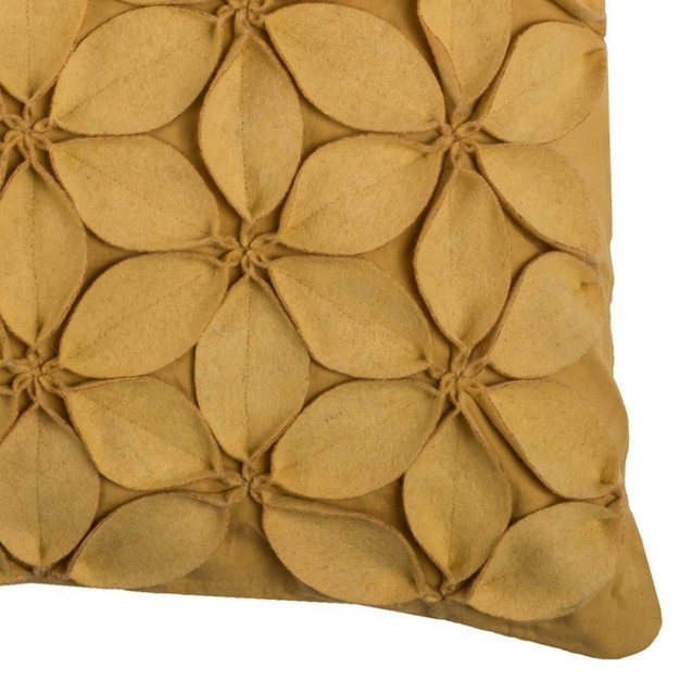 Botanical Petals Solid Square Throw Pillow Cover Rizzy Home