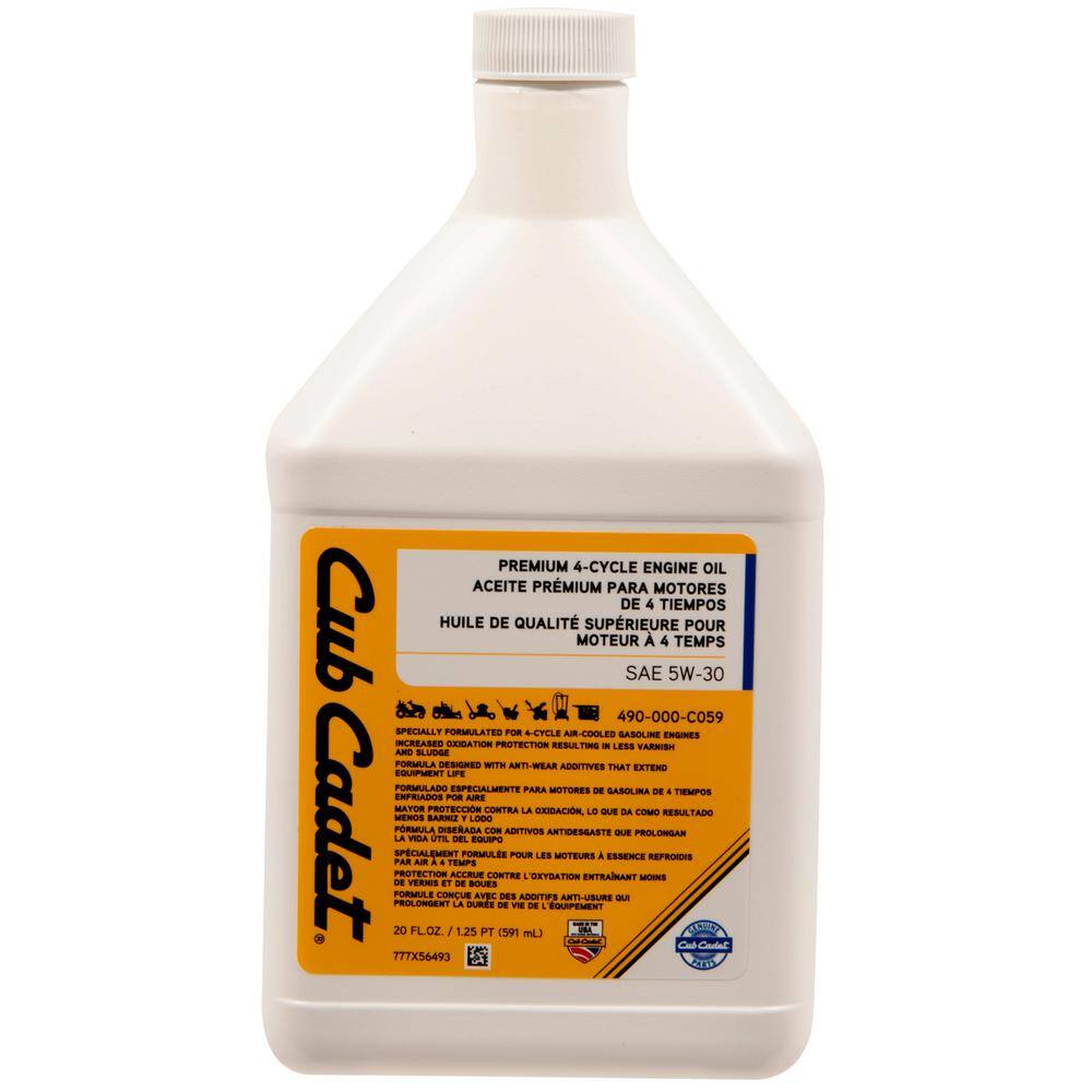 Cub Cadet 20 oz. Premium SAE 5W-30 4-Cycle Engine Oil Specifically Formulated for Snow Blower Engines 490-000-C059