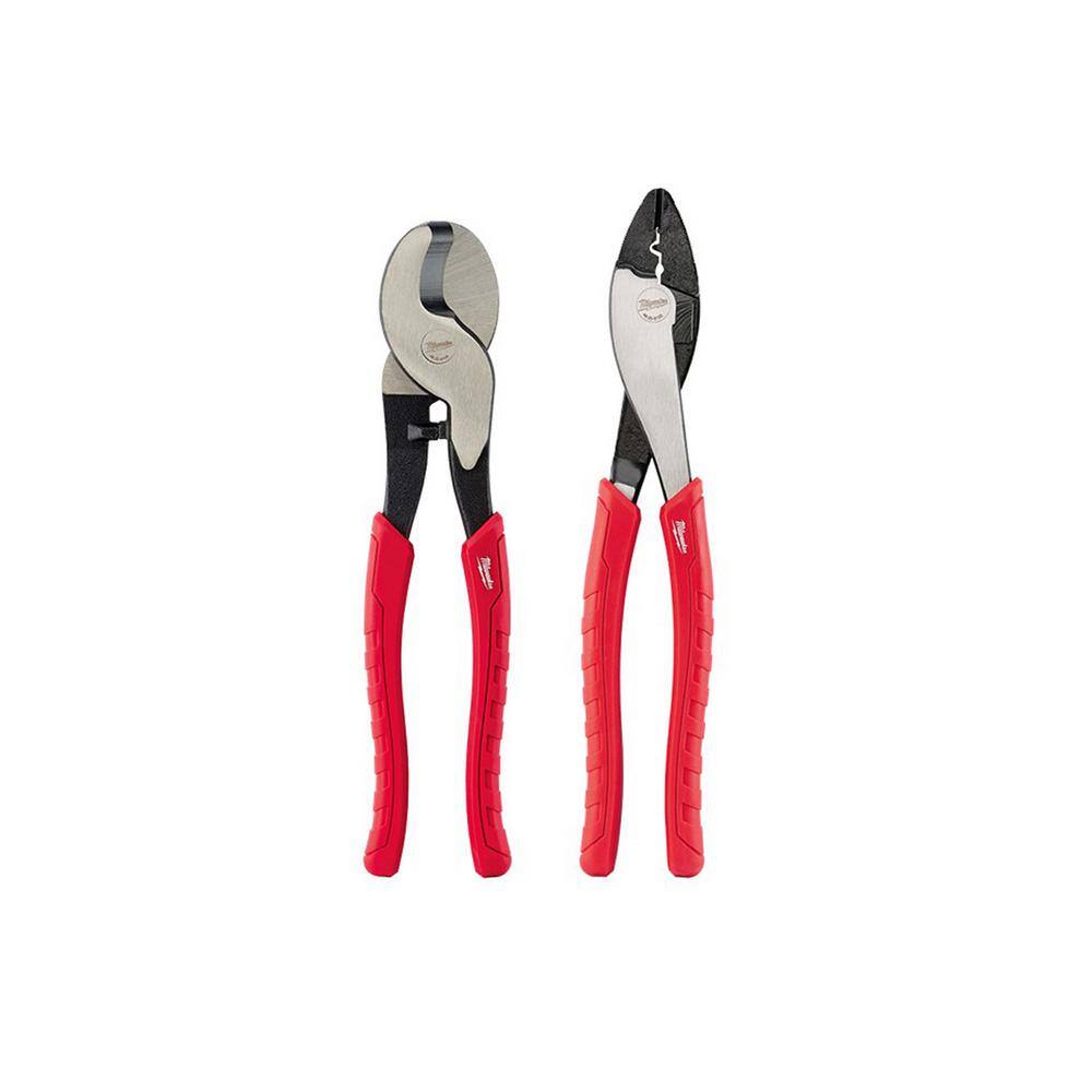 MW 10 in. Cable Cutting Pliers and 9.5 in. Crimping Plier (2-Piece) 48-22-6104-48-22-6103