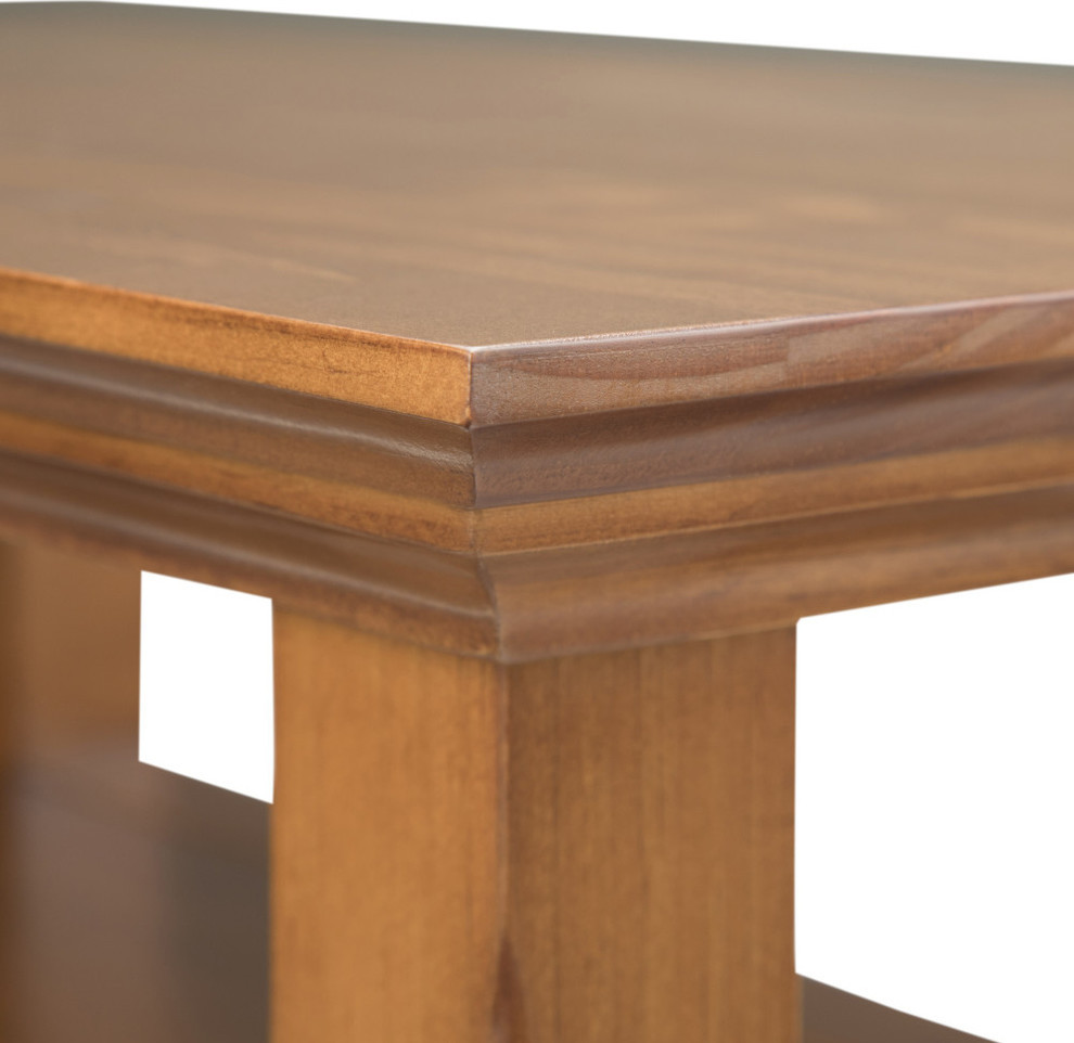 Acadian Solid Wood 14 quotRustic Narrow Side Table   Transitional   Side Tables And End Tables   by Simpli Home Ltd.  Houzz