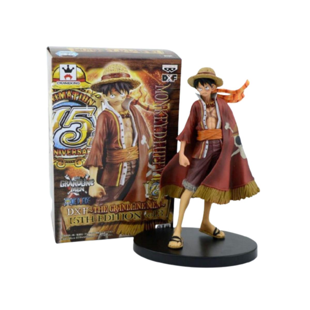 Straw Luffy One Piece Anime Action Figure Toy Model 17cm