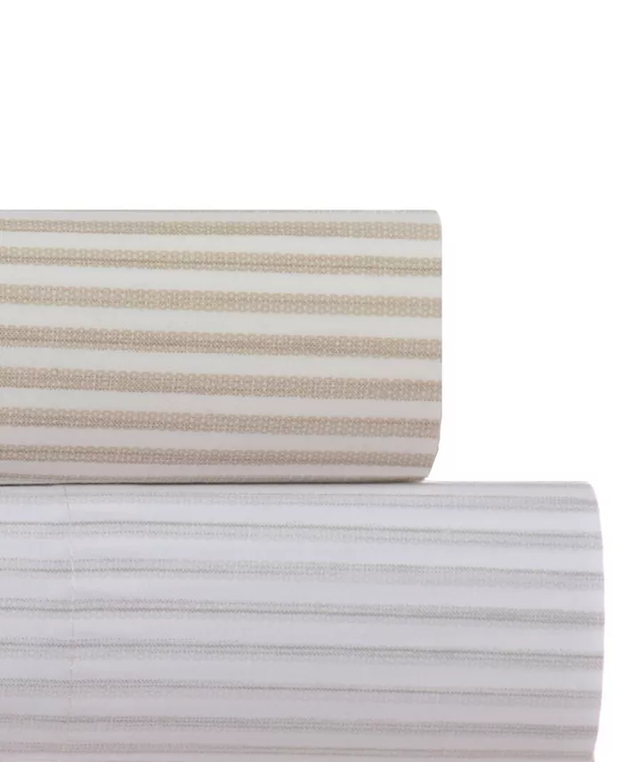 Tommy Bahama Home Tommy Bahama Paloma Stripe Cotton 4 Piece Sheet Set， Queen