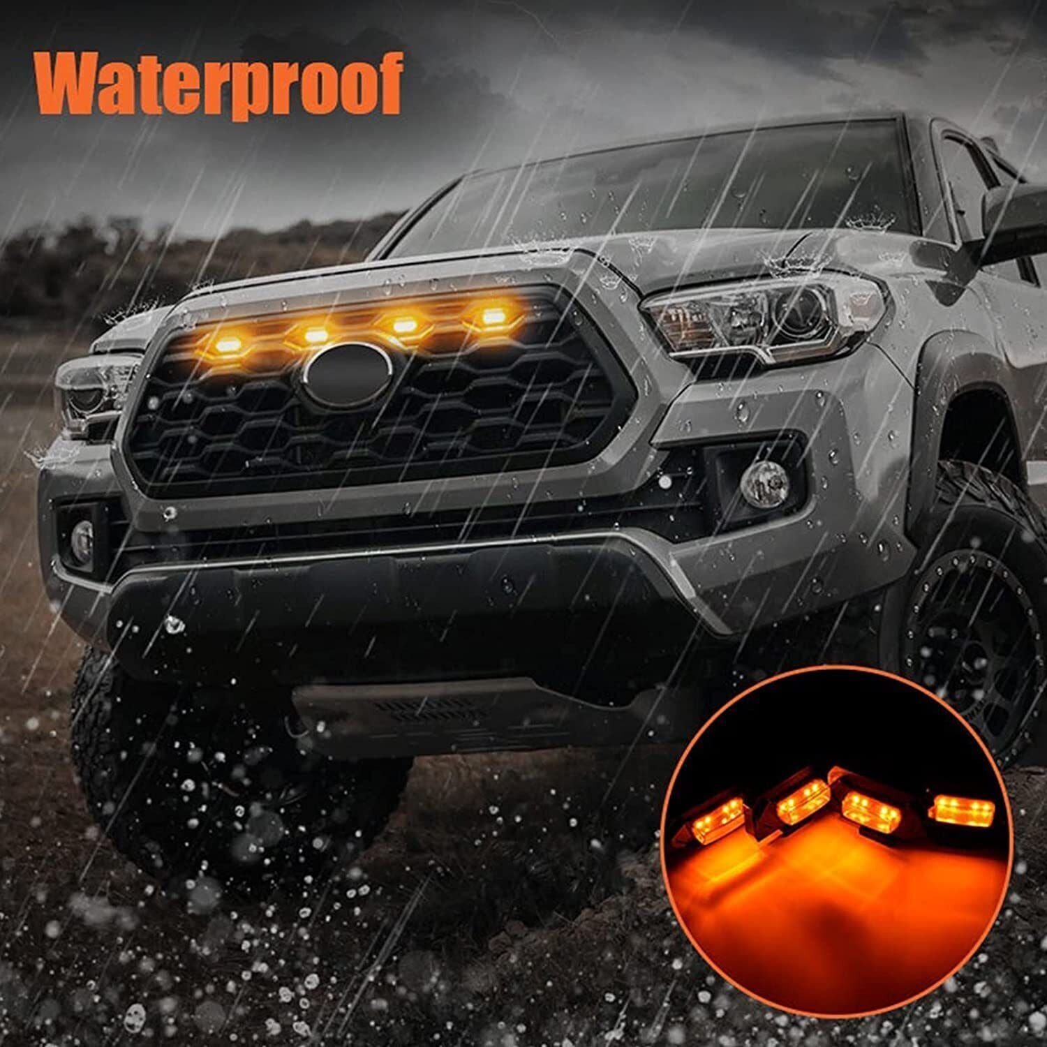 4x LED Grille Lights Fit for Toyota Tacoma TRD Off Road and TRD Sport 2020-2023 US