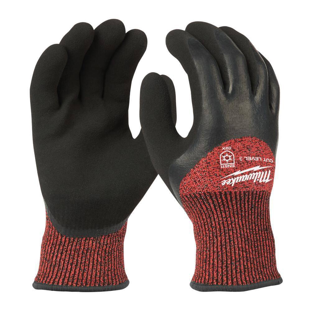 MW X-Large Red Latex Level 3 Cut Resistant Insulated Winter Dipped Work Gloves (12-Pack) 48-22-8923B