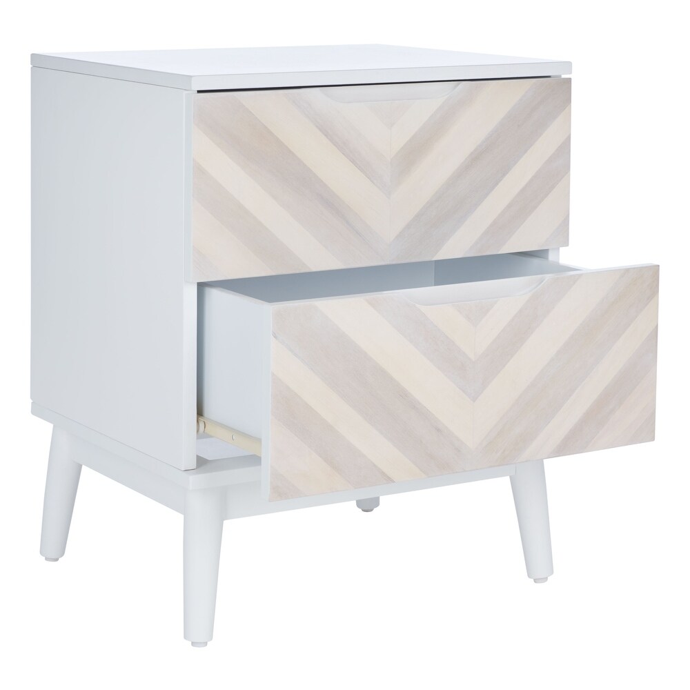 SAFAVIEH Tay 2 Drawer Patterned Nightstand