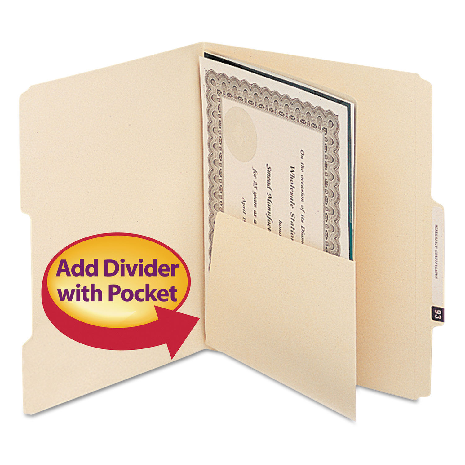 Self-Adhesive Folder Dividers with 5.5