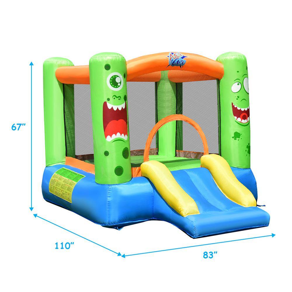 HONEY JOY 480-Watt Inflatable Bounce House Jumping Castle Kids Playhouse with Slider and Blower TOPB000157