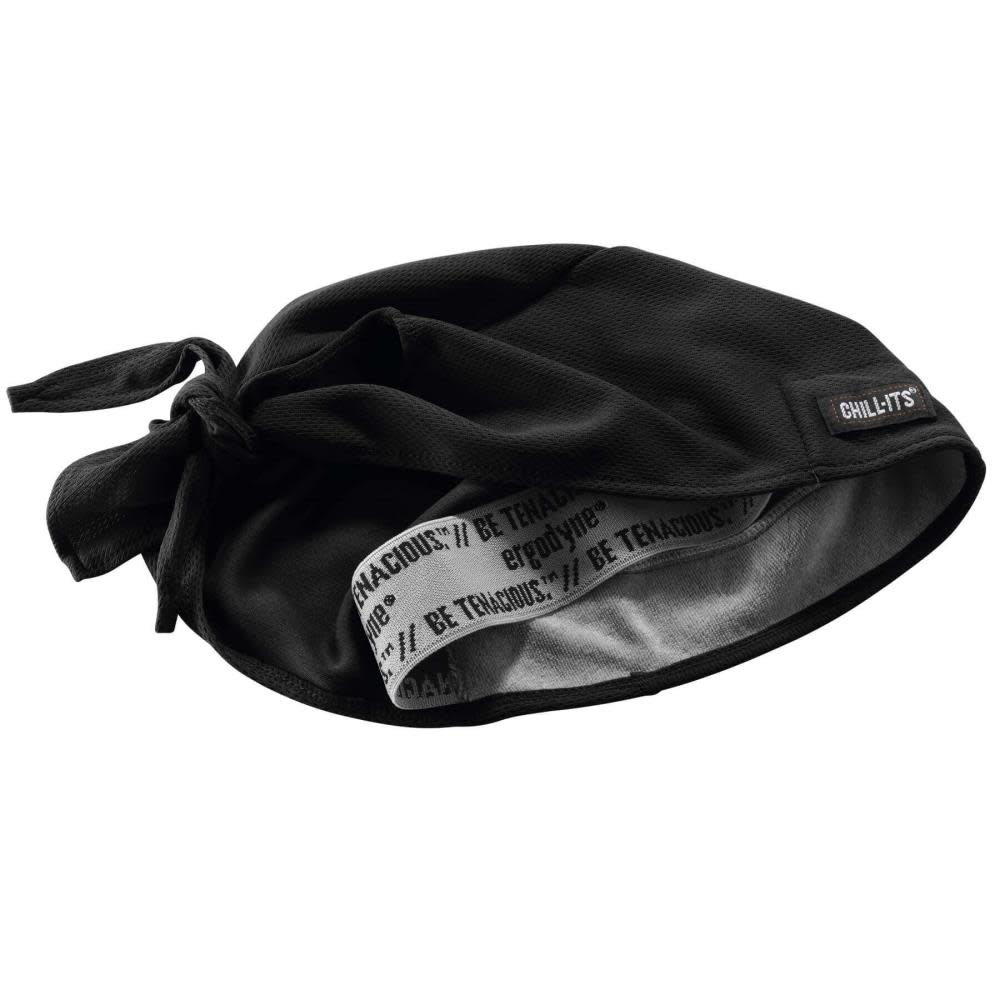 Ergodyne Chill Its 6615 High Performance Bandana Do Rag Black