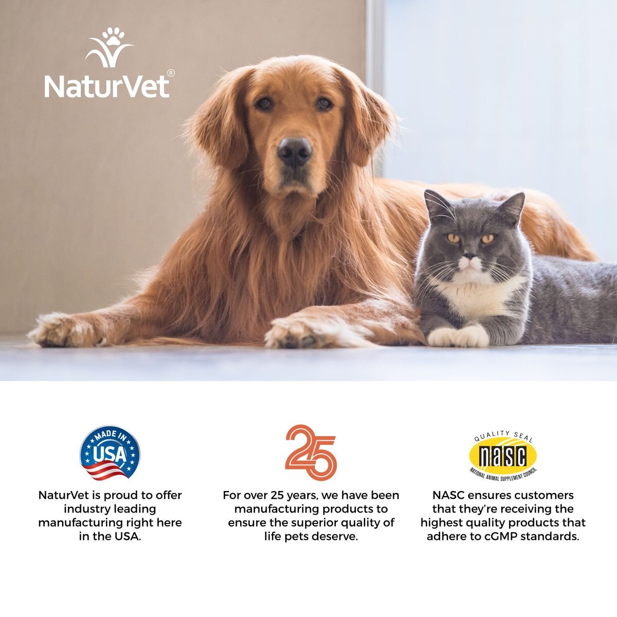 NaturVet Digestive Enzymes Plus Pre and Probiotic Powder Digestive Supplement for Cats and Dogs