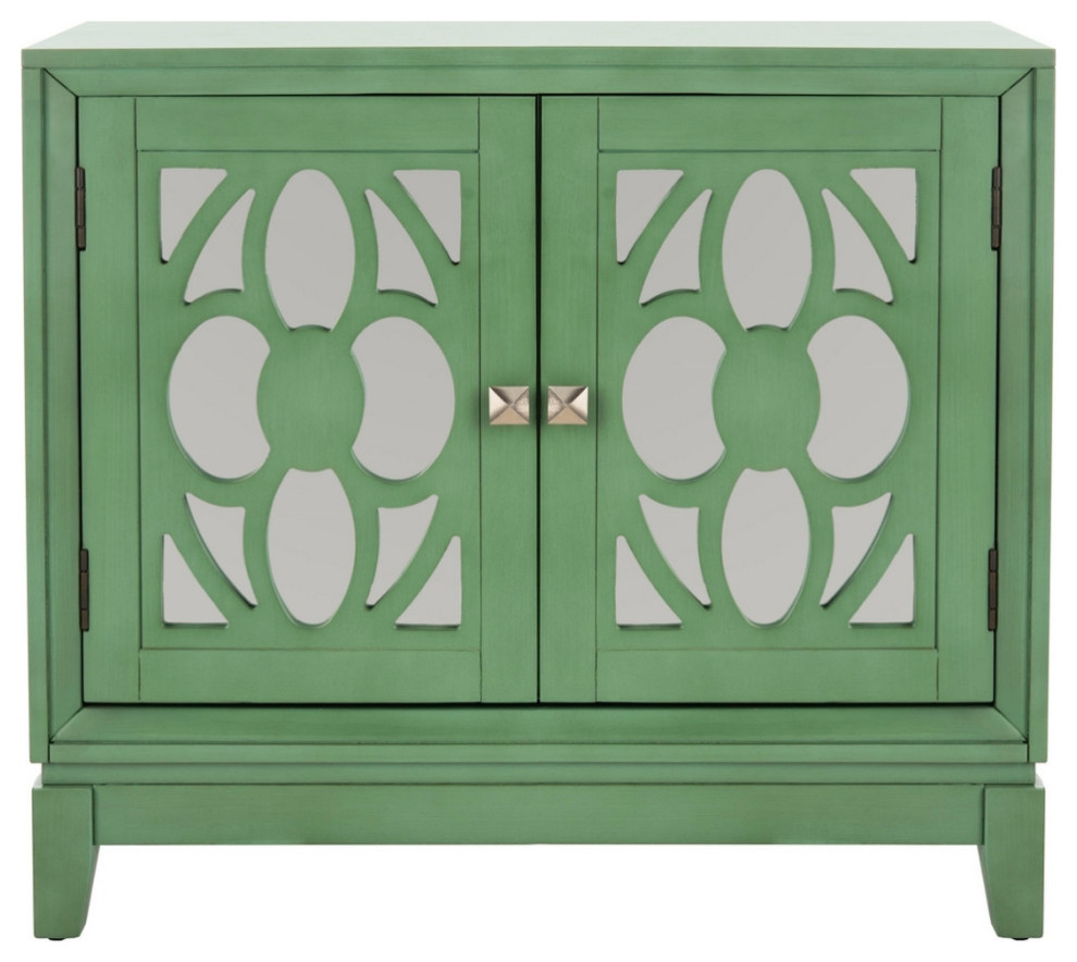 Kay 2 Door Chest Turquoise/Mirror   Contemporary   Accent Chests And Cabinets   by V.S.D Furniture  Houzz