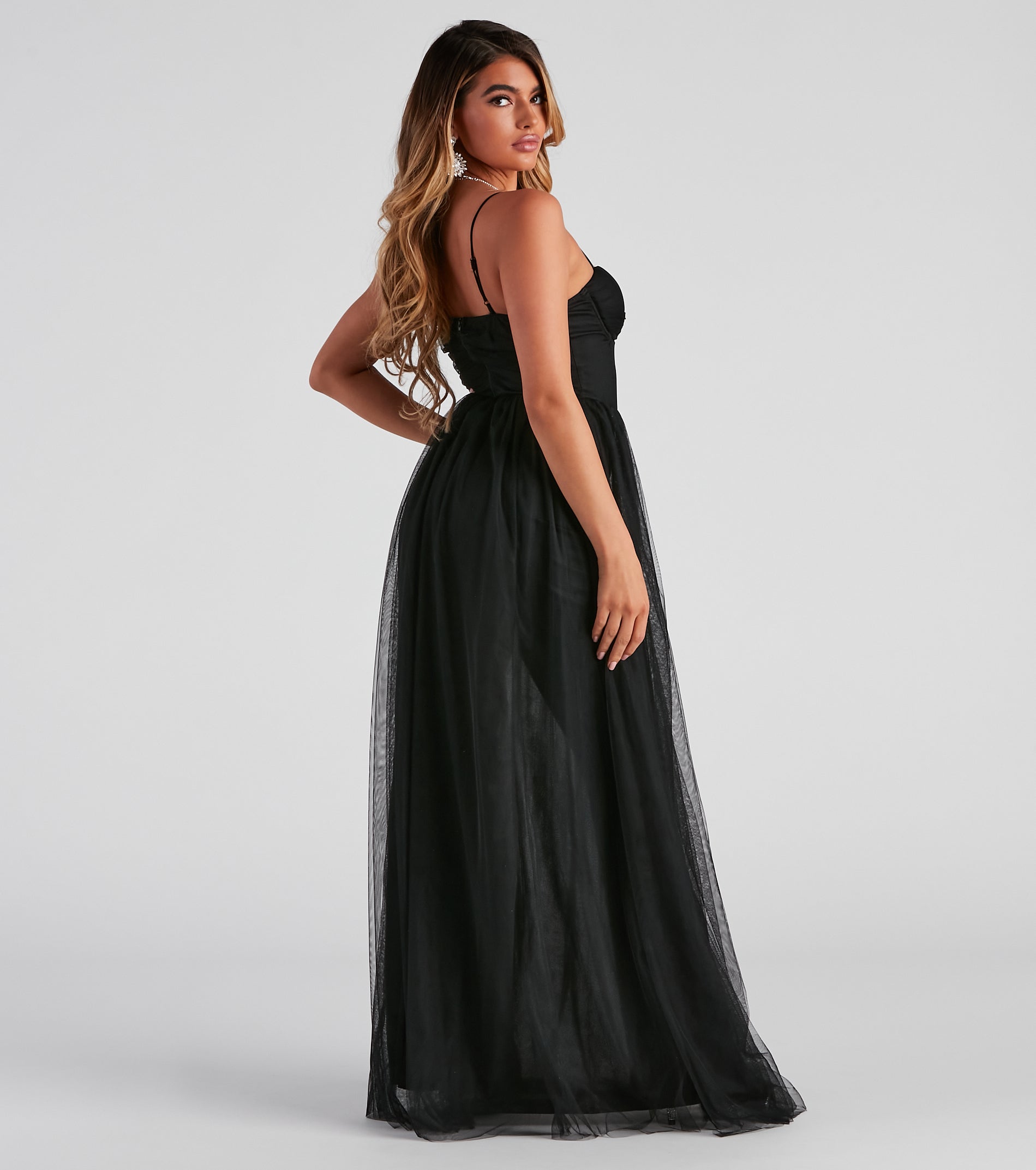 Estelle Formal High Slit A-Line Dress