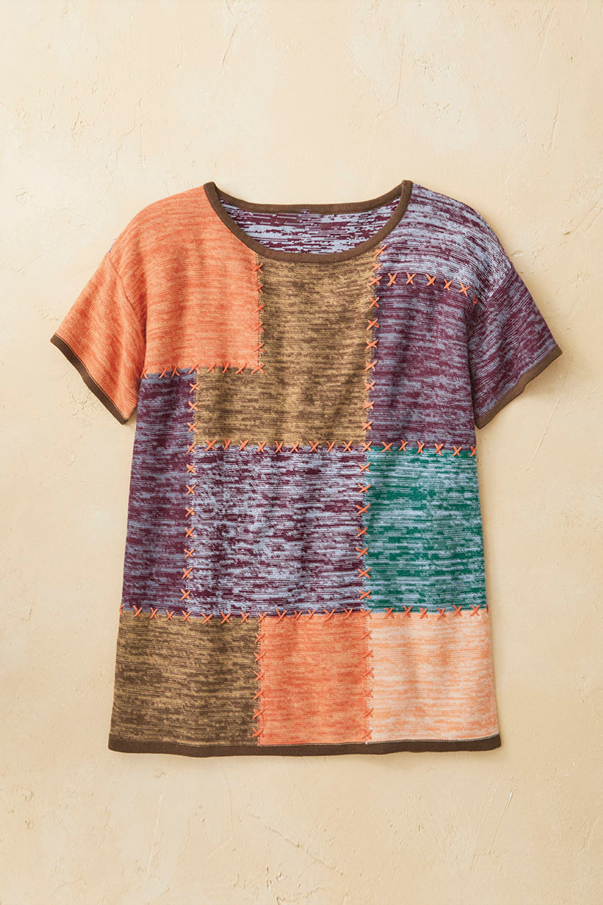 Cross-Stitch Colorblock Sweater