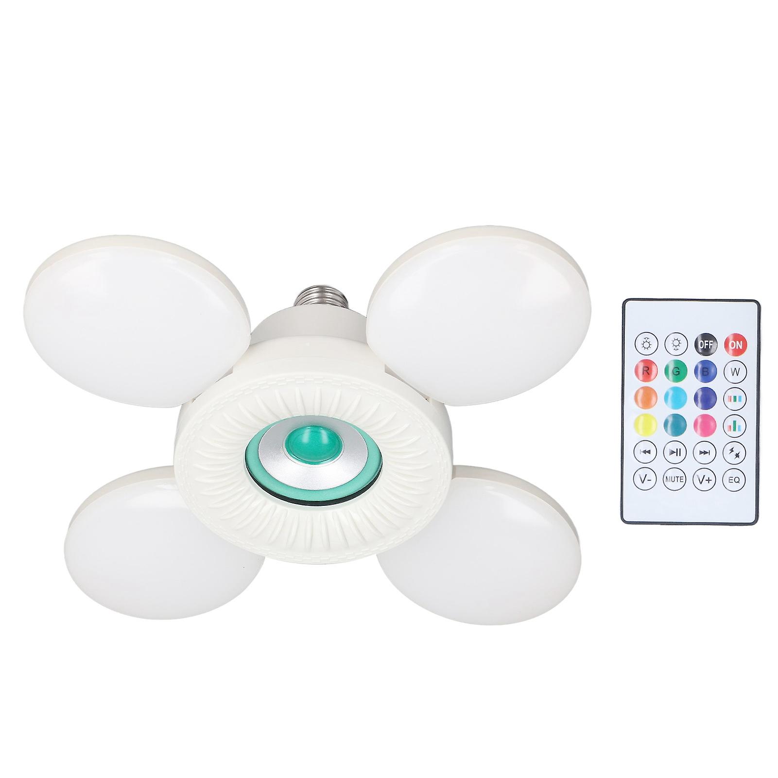 Deformable Lamp Rgb Color Light Adjustable Angle Foldable Design Remote Control Speaker Lightbulb 85265v