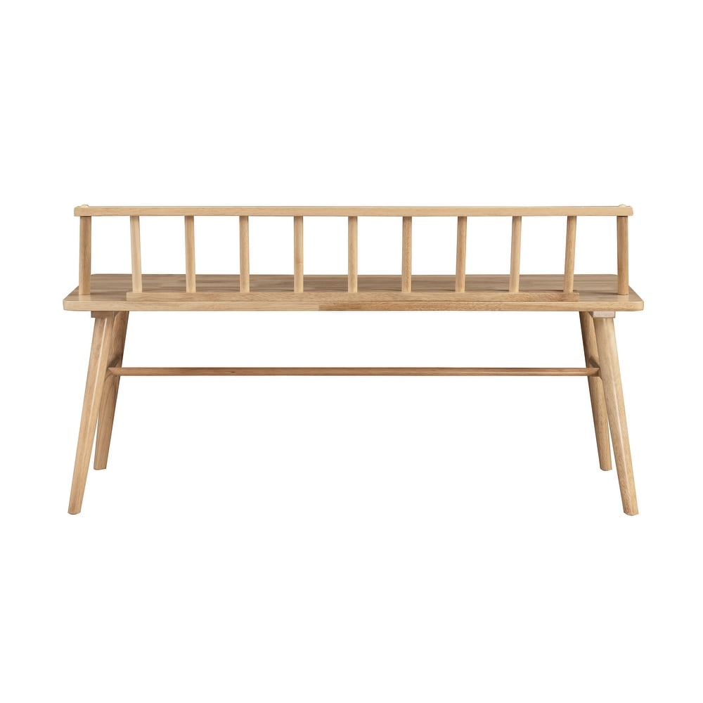 Middlebrook Solid Wood Low Back Spindle Entry Bench