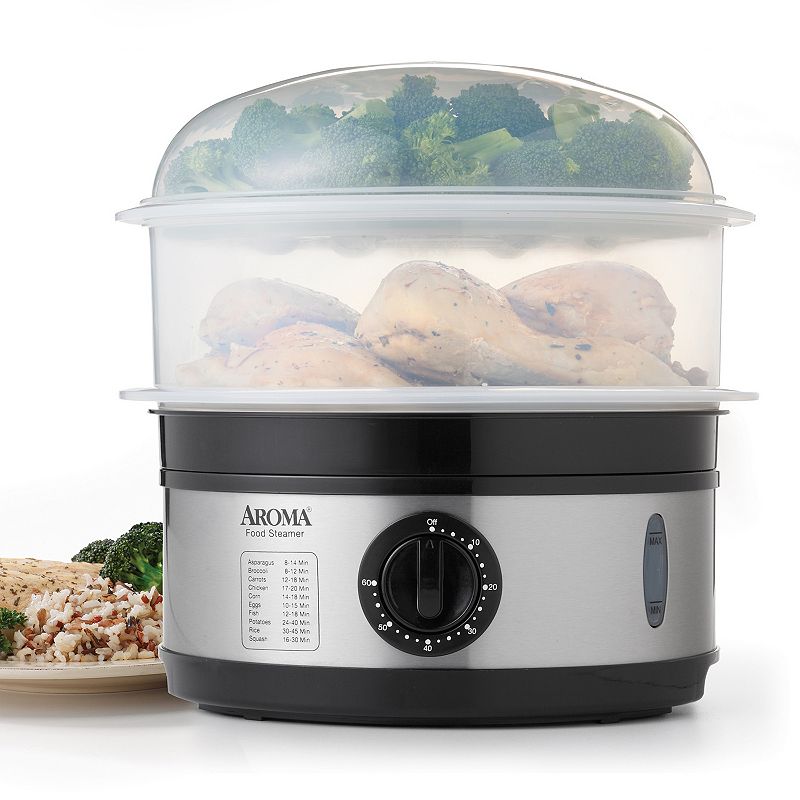 Aroma 5-qt. Two-Tiered Electric Food Steamer