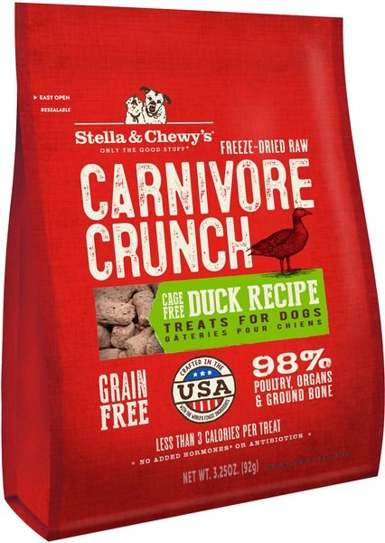 Stella and Chewy's Carnivore Crunch Cage-Free Duck Recipe Freeze-Dried Raw Dog Treats