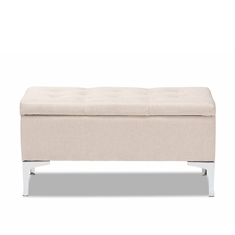 Baxton Studio Mabel Ottoman