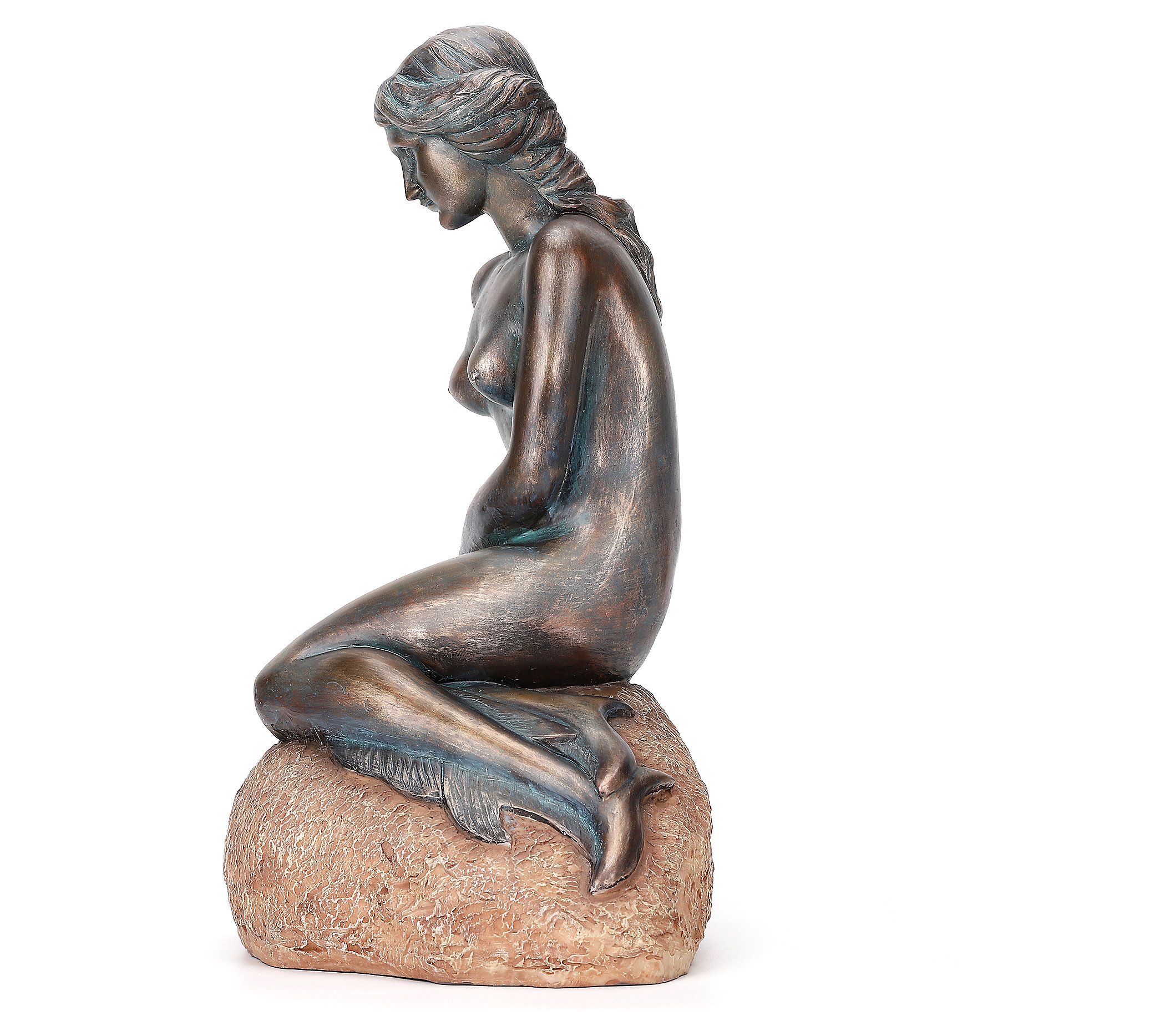 Techko Mermaid Statue with Solar Spotlight