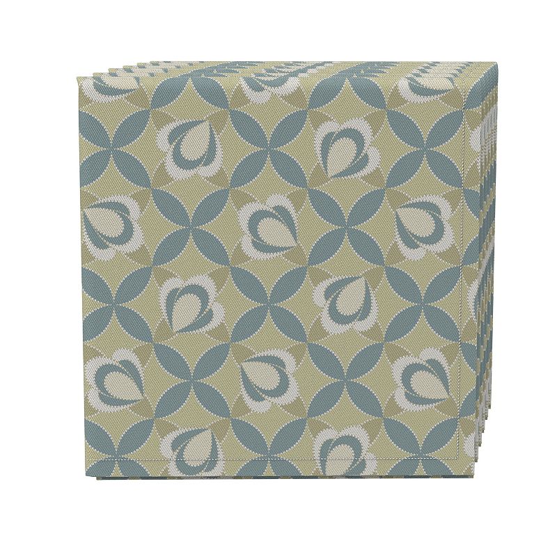 Napkin Set of 4， 100% Cotton， 20x20， Decorative Abstract Print