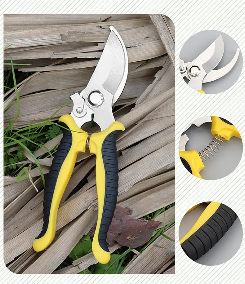 Universal stainless steel cutter with anti slip handle bonsai hand pruners SK5 garden grass shears wholesale price