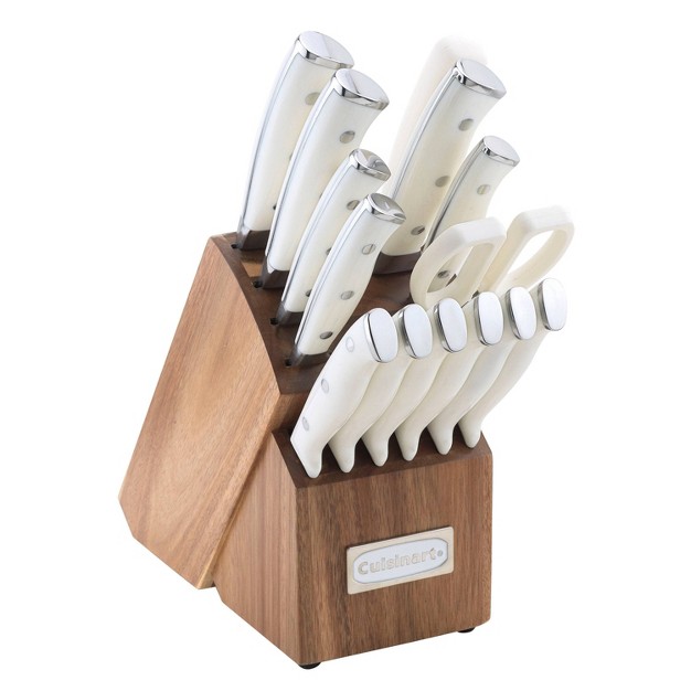 Cuisinart Classic 15pc White Triple Rivet Knife Block Set C77wtr 15p2