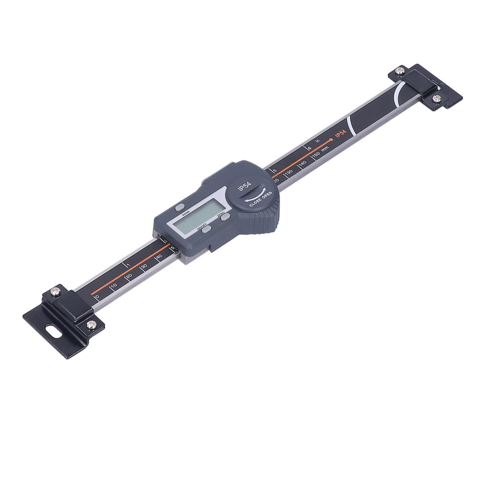 Ip54 Horizontal Vernier Caliper Lcd Display Digital Linear Scale Measuring Tool With Zero Reset Data Hold0150mm / 0.05.9in