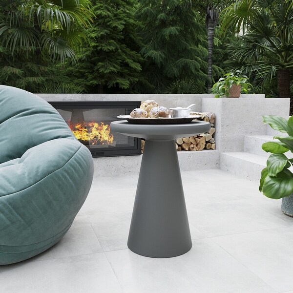 Patio Watcher 16 in. Mgo Concrete Mushroomshaped Patio Outdoor Side Table