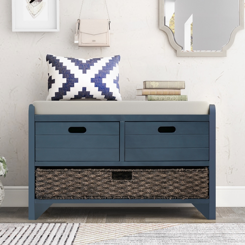 Storage Bench Entryway Benches with Storage Space   3 Drawers